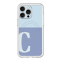 スリムプロテクションプレミアムケース with MagSafe［ オリジナル - initial two tone - C blue ］