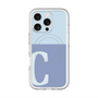 スリムプロテクションプレミアムケース with MagSafe［ オリジナル - initial two tone - C blue ］