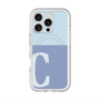 スリムプロテクションプレミアムケース with MagSafe［ オリジナル - initial two tone - C blue ］