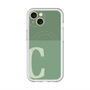 スリムプロテクションプレミアムケース with MagSafe［ オリジナル - initial two tone - C green ］