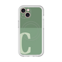スリムプロテクションプレミアムケース with MagSafe［ オリジナル - initial two tone - C green ］