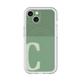 スリムプロテクションプレミアムケース with MagSafe［ オリジナル - initial two tone - C green ］