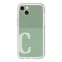 スリムプロテクションプレミアムケース with MagSafe［ オリジナル - initial two tone - C green ］