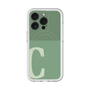 スリムプロテクションプレミアムケース with MagSafe［ オリジナル - initial two tone - C green ］