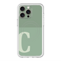 スリムプロテクションプレミアムケース with MagSafe［ オリジナル - initial two tone - C green ］
