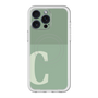 スリムプロテクションプレミアムケース with MagSafe［ オリジナル - initial two tone - C green ］