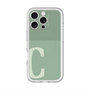スリムプロテクションプレミアムケース with MagSafe［ オリジナル - initial two tone - C green ］