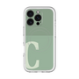 スリムプロテクションプレミアムケース with MagSafe［ オリジナル - initial two tone - C green ］