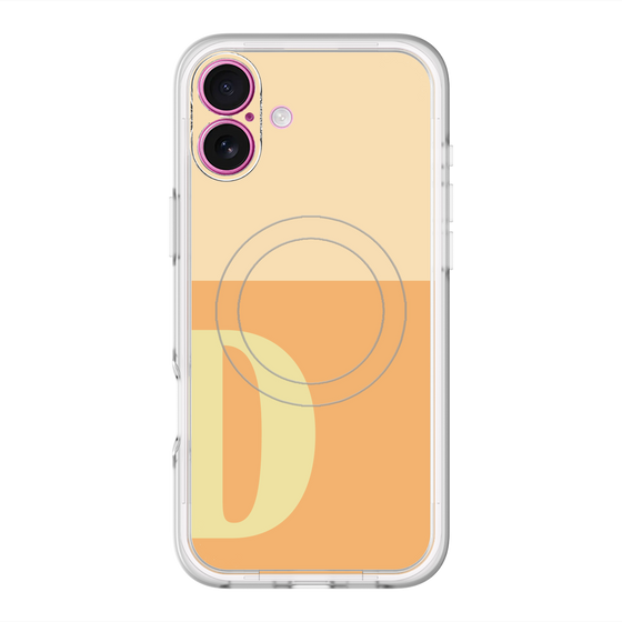 スリムプロテクションプレミアムケース with MagSafe［ オリジナル - initial two tone - D orange ］