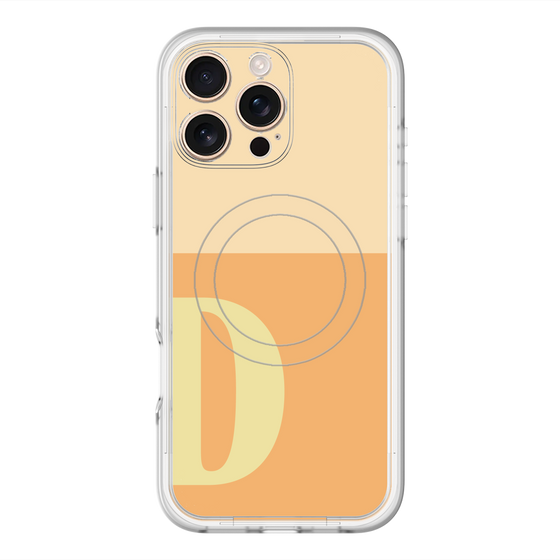 スリムプロテクションプレミアムケース with MagSafe［ オリジナル - initial two tone - D orange ］