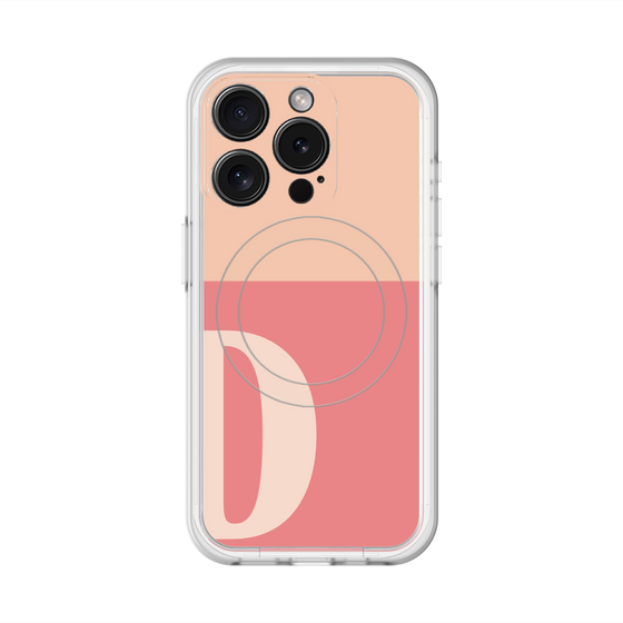 スリムプロテクションプレミアムケース with MagSafe［ オリジナル - initial two tone - D pink ］