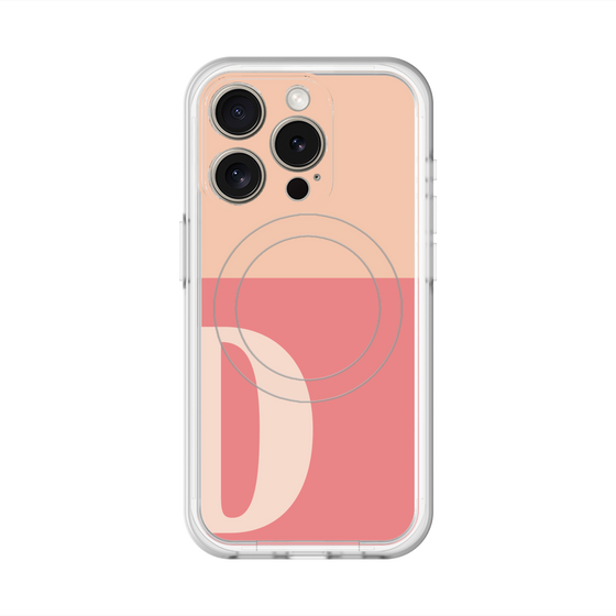 スリムプロテクションプレミアムケース with MagSafe［ オリジナル - initial two tone - D pink ］