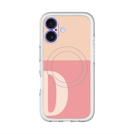 スリムプロテクションプレミアムケース with MagSafe［ オリジナル - initial two tone - D pink ］