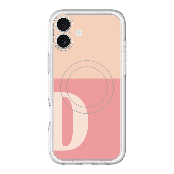 スリムプロテクションプレミアムケース with MagSafe［ オリジナル - initial two tone - D pink ］