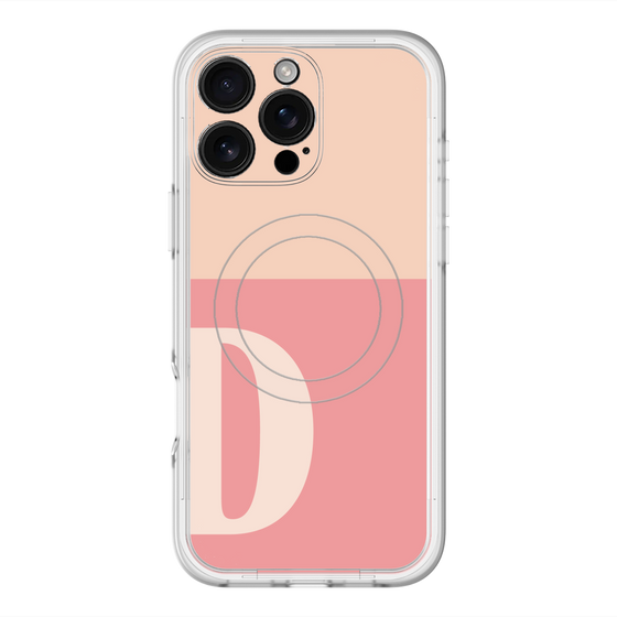 スリムプロテクションプレミアムケース with MagSafe［ オリジナル - initial two tone - D pink ］
