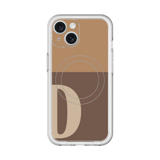 スリムプロテクションプレミアムケース with MagSafe［ オリジナル - initial two tone - D brown ］