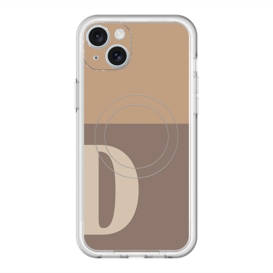 スリムプロテクションプレミアムケース with MagSafe［ オリジナル - initial two tone - D brown ］