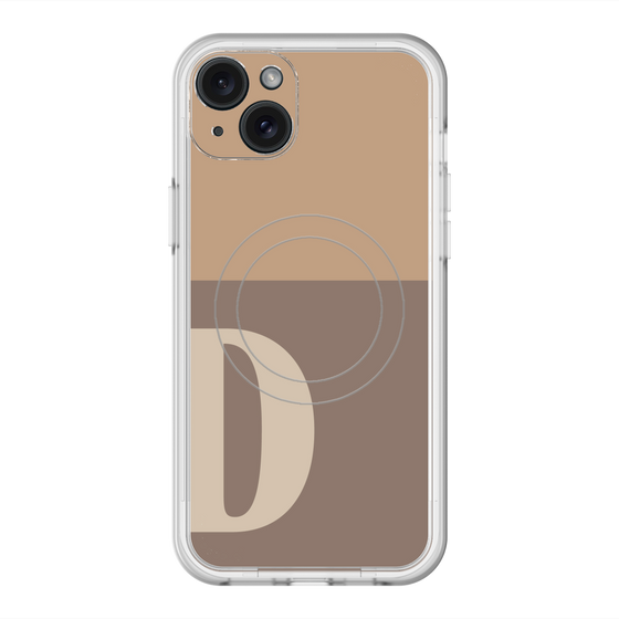 スリムプロテクションプレミアムケース with MagSafe［ オリジナル - initial two tone - D brown ］