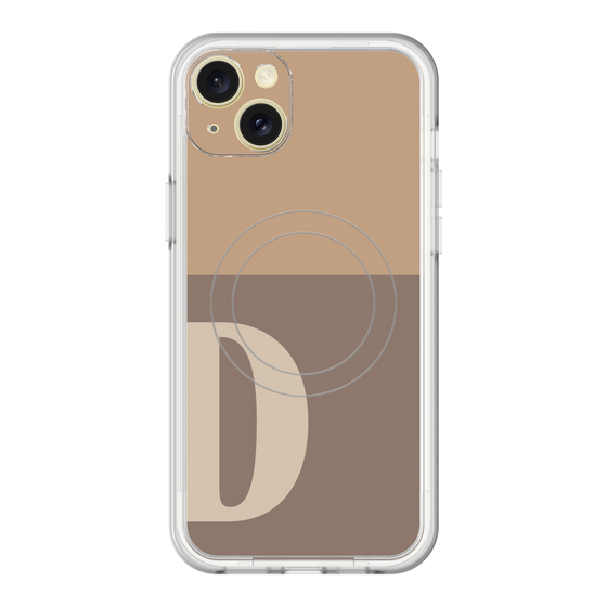 スリムプロテクションプレミアムケース with MagSafe［ オリジナル - initial two tone - D brown ］