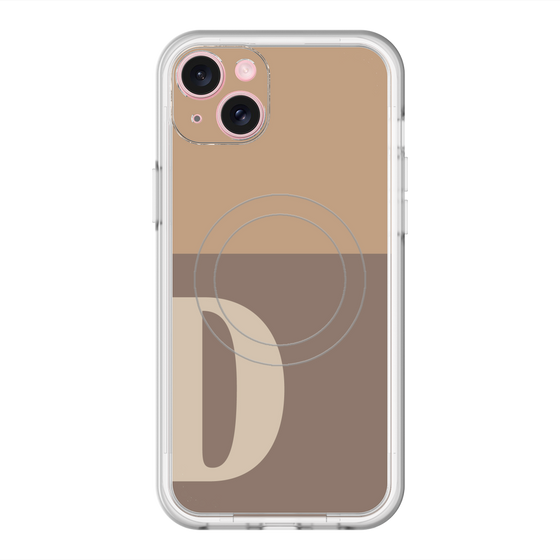 スリムプロテクションプレミアムケース with MagSafe［ オリジナル - initial two tone - D brown ］