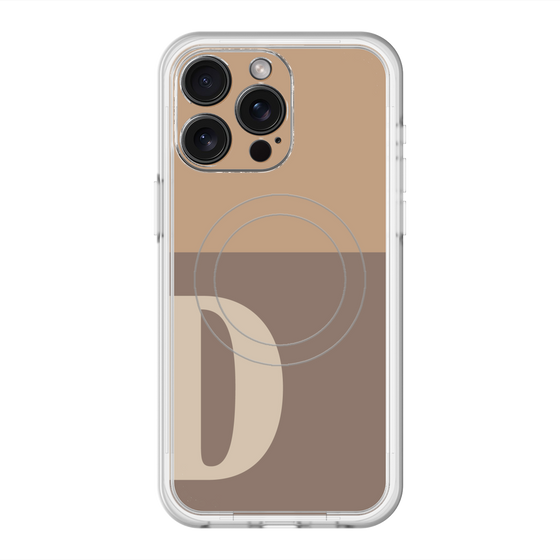 スリムプロテクションプレミアムケース with MagSafe［ オリジナル - initial two tone - D brown ］