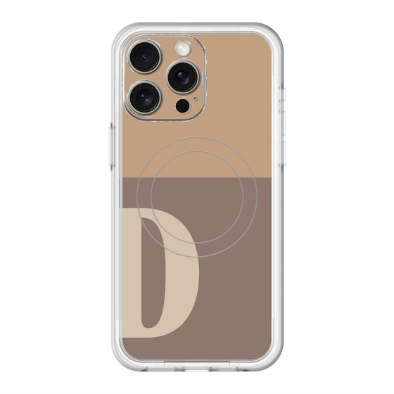 スリムプロテクションプレミアムケース with MagSafe［ オリジナル - initial two tone - D brown ］