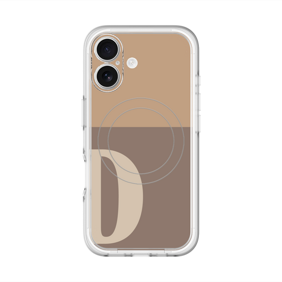 スリムプロテクションプレミアムケース with MagSafe［ オリジナル - initial two tone - D brown ］