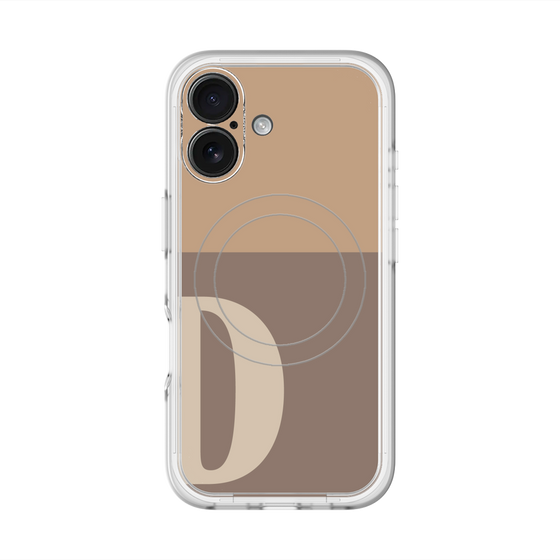 スリムプロテクションプレミアムケース with MagSafe［ オリジナル - initial two tone - D brown ］