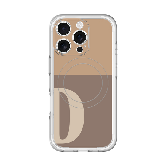 スリムプロテクションプレミアムケース with MagSafe［ オリジナル - initial two tone - D brown ］