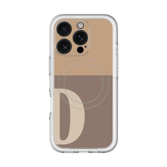 スリムプロテクションプレミアムケース with MagSafe［ オリジナル - initial two tone - D brown ］