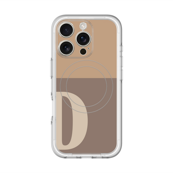 スリムプロテクションプレミアムケース with MagSafe［ オリジナル - initial two tone - D brown ］