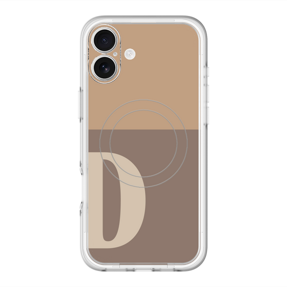 スリムプロテクションプレミアムケース with MagSafe［ オリジナル - initial two tone - D brown ］