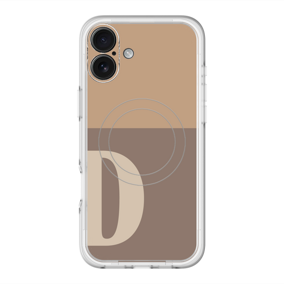スリムプロテクションプレミアムケース with MagSafe［ オリジナル - initial two tone - D brown ］