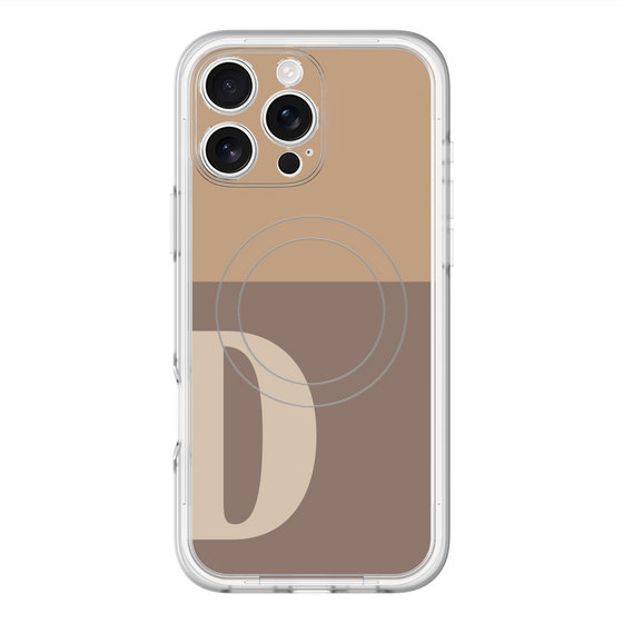 スリムプロテクションプレミアムケース with MagSafe［ オリジナル - initial two tone - D brown ］