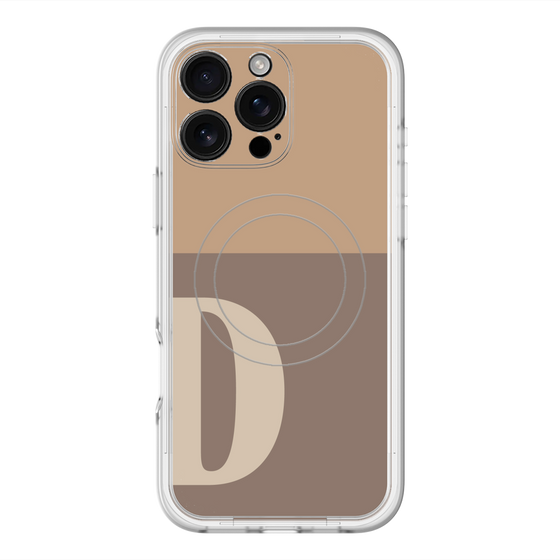スリムプロテクションプレミアムケース with MagSafe［ オリジナル - initial two tone - D brown ］