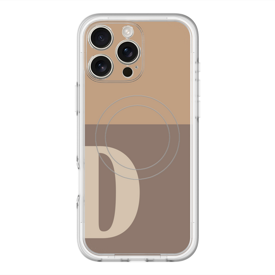 スリムプロテクションプレミアムケース with MagSafe［ オリジナル - initial two tone - D brown ］