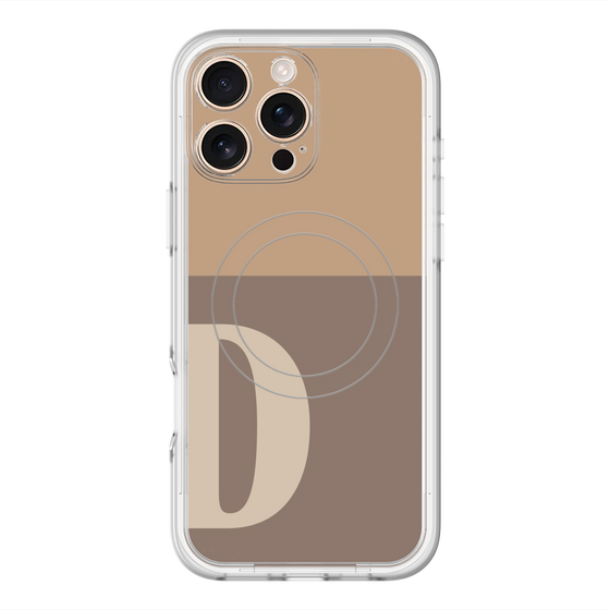 スリムプロテクションプレミアムケース with MagSafe［ オリジナル - initial two tone - D brown ］