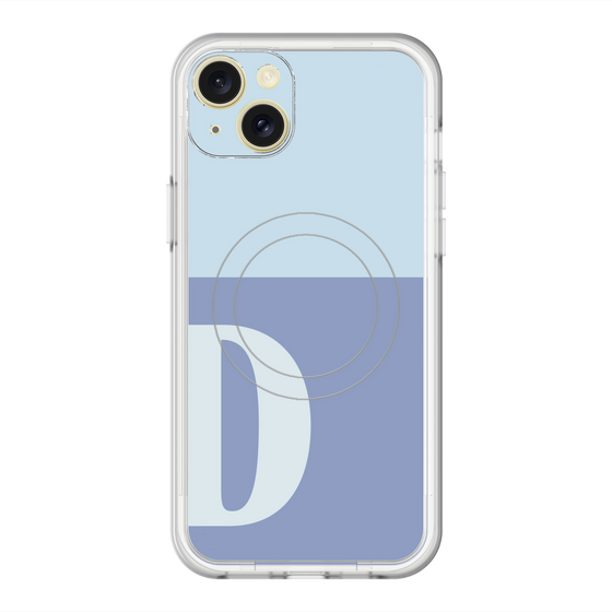 スリムプロテクションプレミアムケース with MagSafe［ オリジナル - initial two tone - D blue ］
