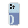 スリムプロテクションプレミアムケース with MagSafe［ オリジナル - initial two tone - D blue ］
