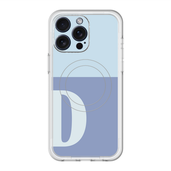 スリムプロテクションプレミアムケース with MagSafe［ オリジナル - initial two tone - D blue ］