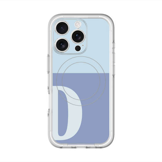 スリムプロテクションプレミアムケース with MagSafe［ オリジナル - initial two tone - D blue ］