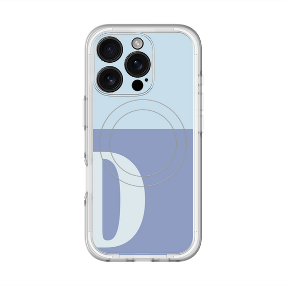 スリムプロテクションプレミアムケース with MagSafe［ オリジナル - initial two tone - D blue ］