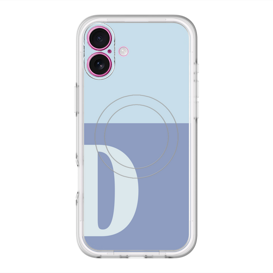 スリムプロテクションプレミアムケース with MagSafe［ オリジナル - initial two tone - D blue ］