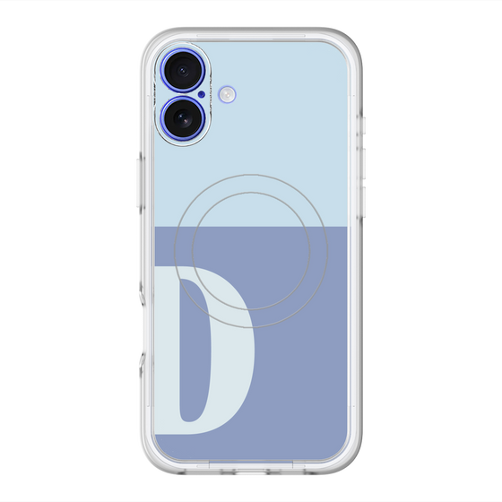 スリムプロテクションプレミアムケース with MagSafe［ オリジナル - initial two tone - D blue ］