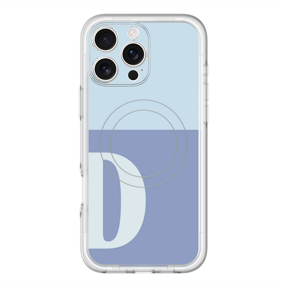 スリムプロテクションプレミアムケース with MagSafe［ オリジナル - initial two tone - D blue ］