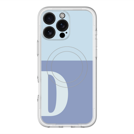 スリムプロテクションプレミアムケース with MagSafe［ オリジナル - initial two tone - D blue ］