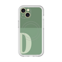 スリムプロテクションプレミアムケース with MagSafe［ オリジナル - initial two tone - D green ］