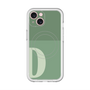 スリムプロテクションプレミアムケース with MagSafe［ オリジナル - initial two tone - D green ］