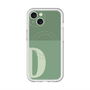 スリムプロテクションプレミアムケース with MagSafe［ オリジナル - initial two tone - D green ］