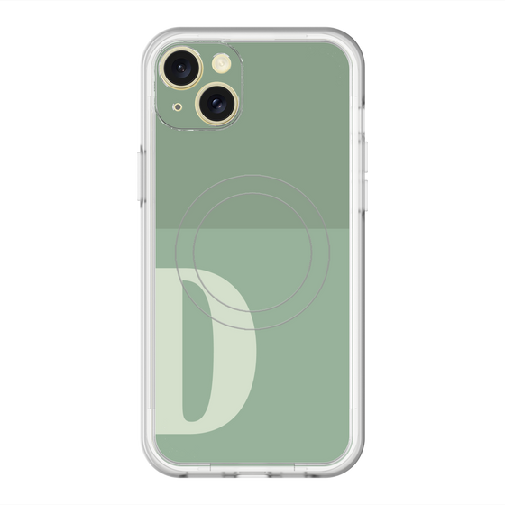スリムプロテクションプレミアムケース with MagSafe［ オリジナル - initial two tone - D green ］
